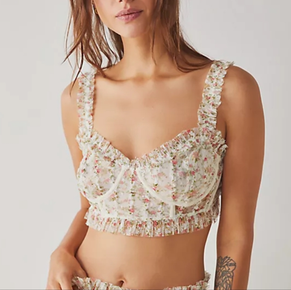 Intimately Free People Gimme Butterflies Mesh Bralette Size Medium